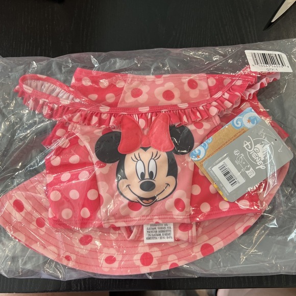 Disney Store Minnie Mouse Pink Swimsuit Girls Bikini Set Sz3 UPF 50+ - Picture 8 of 10